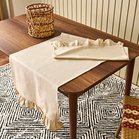 Soft Fancy Runner - Bej - 50x130 cm