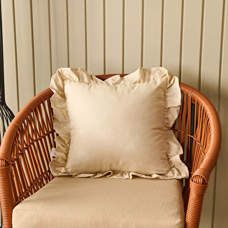 Soft Fancy Kırlent - Bej - 40x40 cm