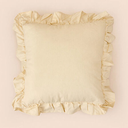 Soft Fancy Kırlent - Bej - 40x40 cm