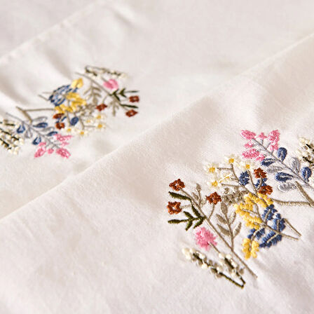 Soft Fancy Granny Runner - Beyaz - 50x140 cm
