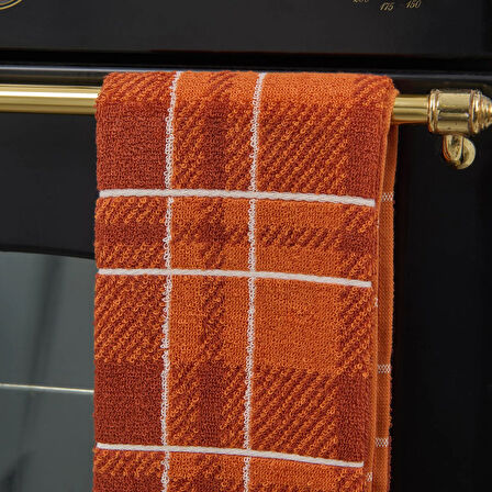 Soft Plaid Mutfak Havlusu - Kiremit - 40x66 cm