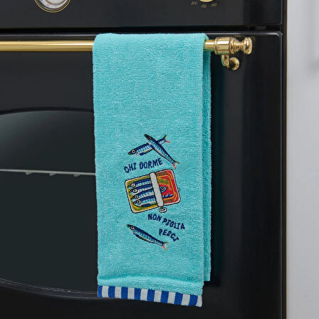 Soft İkan Mutfak Havlusu - Mavi - 40x66 cm