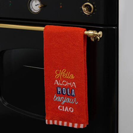 Soft Hola Mutfak Havlusu - Turuncu - 40x66 cm