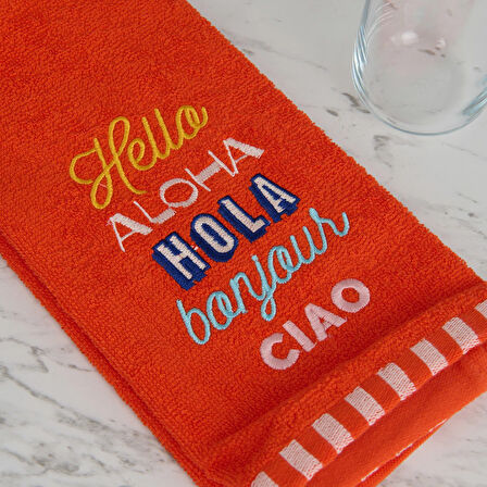 Soft Hola Mutfak Havlusu - Turuncu - 40x66 cm