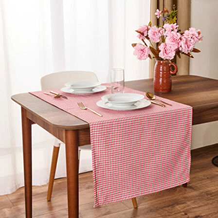 Soft Pötikareli Runner - Kırmızı - 50x130 cm