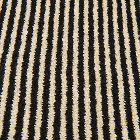 Soft Helga Yüz Havlusu - Ekru / Siyah - 50x90 cm