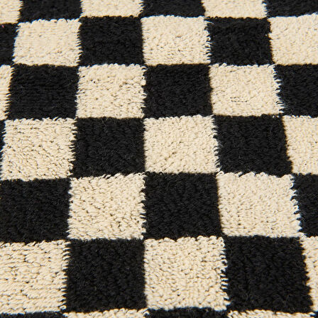 Soft Elena Yüz Havlusu - Ekru / Siyah - 50x90 cm