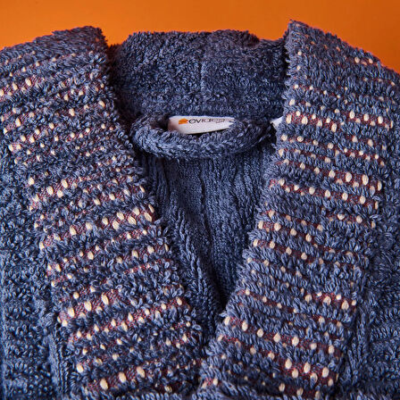 Soft Sun Madness Unisex Bornoz - Mavi - S/M