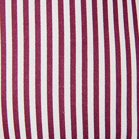 Soft Earthy Hues Çizgili Kırlent - Ekru / Mürdüm - 40x40 cm