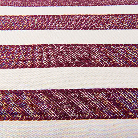 Soft Earthy Hues Line Kırlent - Ekru / Mürdüm - 30x50 cm