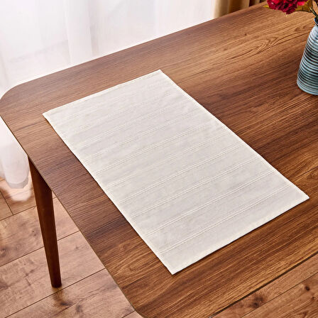 Soft Breeze 2'li Amerikan Servis - Kırık Beyaz - 30x50 cm