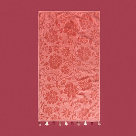 Soft Granny Summer Flos Yüz Havlusu - Gülkurusu - 50x90 cm