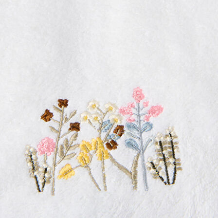 Soft Granny Summer Nugas Yüz Havlusu - Ekru - 50x90 cm