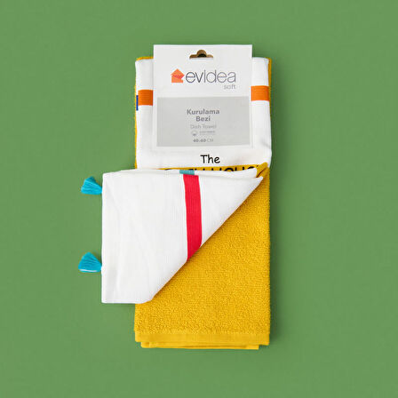 Soft Beach 2'li Mutfak Havlusu - Renkli - 40x60 cm