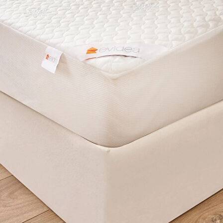 Soft Fitted Çift Kişilik Serinletici Alez - Beyaz - 160x200 cm