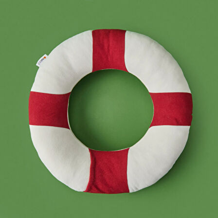 Soft Can Simidi Figürlü Yastık - Beyaz - 36x36 cm