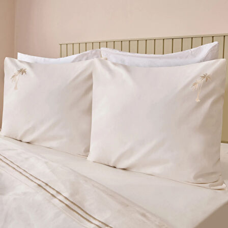 Soft Ravela Çift Kişilik Nevresim Takımı - Krem