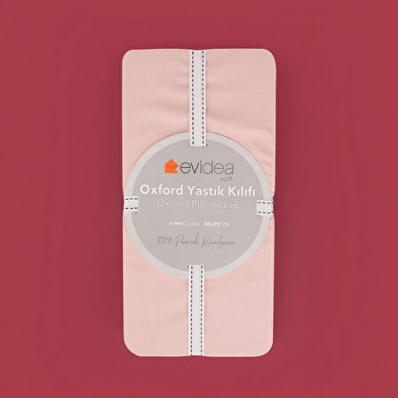 Soft Basic Oxford 2'li Yastık Kılıfı - Gülkurusu - 50x70 cm