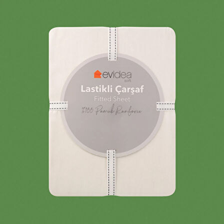 Soft Basic Çift Kişilik Lastikli Çarşaf - Ekru - 180x200 cm