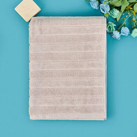 Soft Kadife Yüz Havlusu - Gri - 50x100 cm