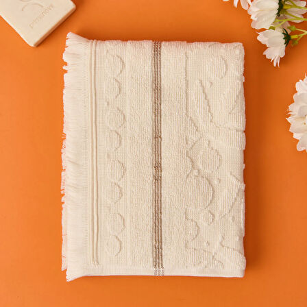 Soft Zeleno Yüz Havlusu - Krem - 50x70 cm