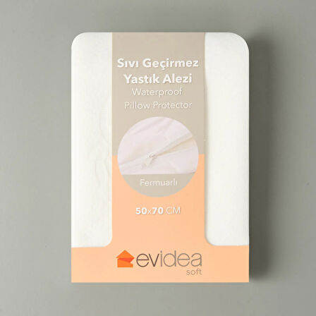 Soft Sıvı Geçirmez Yastık Alezi - Beyaz - 50x70 cm