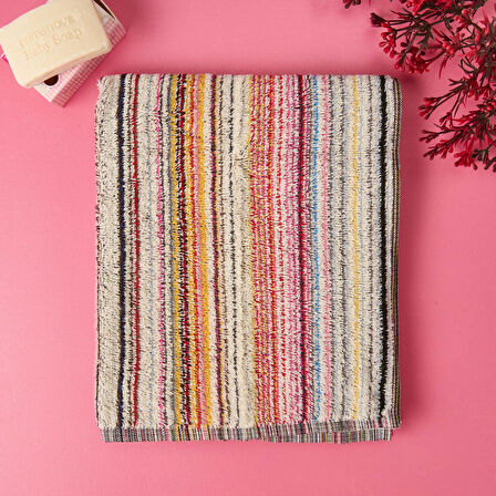 Soft İpliği Boyalı Yüz Havlusu - Asorti - 50x90 cm