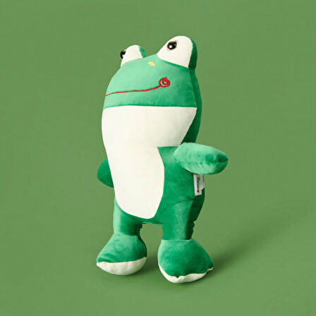 Soft Kurbağa Figürlü Yastık - Yeşil - 35x20 cm