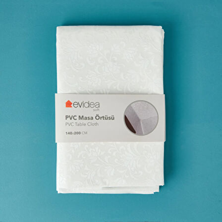 Soft Lunaria Pvc Masa Örtüsü - Beyaz - 140x200 cm