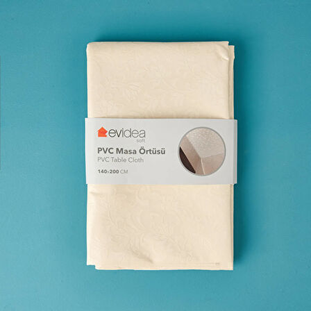 Soft Lunaria Pvc Masa Örtüsü - Ekru - 140x200 cm