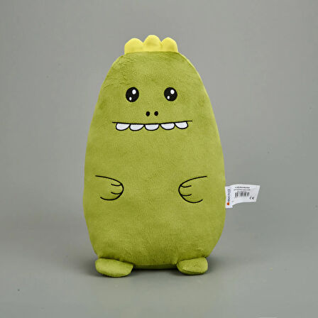 Soft Dinozor Figürlü Yastık - Yeşil - 30x33 cm