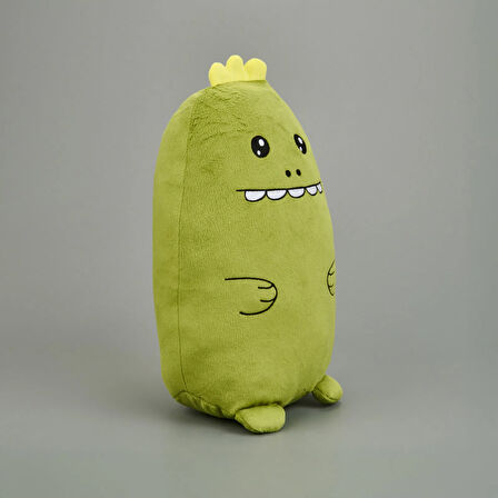 Soft Dinozor Figürlü Yastık - Yeşil - 30x33 cm