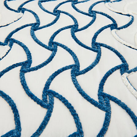 Store Adriel Çift Kişilik 3 Parça Yatak Örtüsü Seti - İndigo