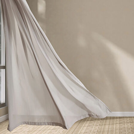 Soft Mila Tül Perde - Gri - 300x270 cm