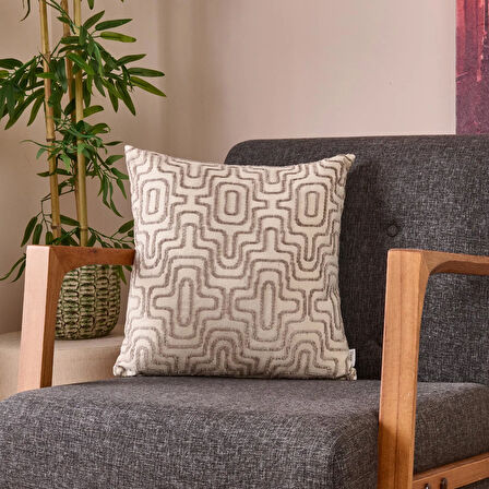 Soft Hugis Kırlent - Bej - 43x43 cm