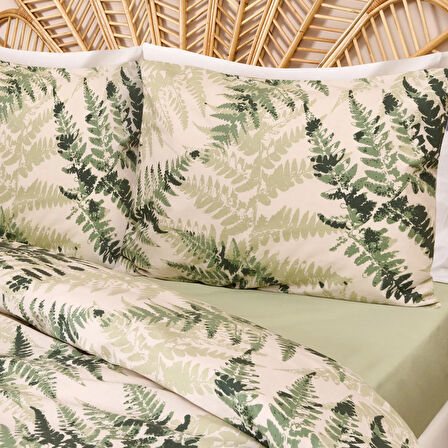 Soft Furu Çift Kişilik Nevresim Takımı - Yeşil