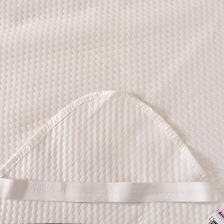 Soft Minik Kapitoneli Tek Kişilik Sıvı Geçirmez Lastikli Alez - Beyaz - 120x200 cm