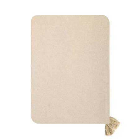 Soft Lole Püsküllü Runner - Bej - 50x150 cm