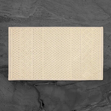 Soft Merry Natürel 2'li Banyo Paspası - Bej - 60x100 cm + 50x60 cm