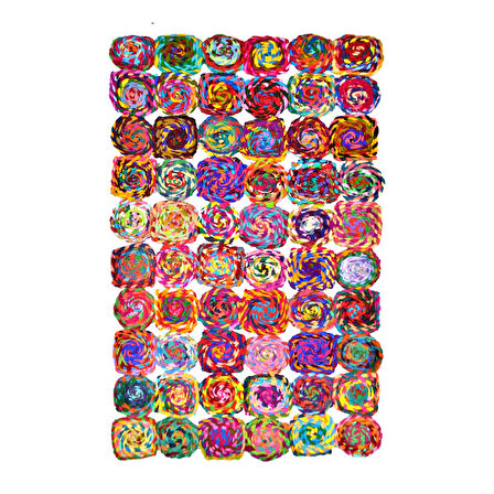 Home D11 Bolero Örgü Halı - Renkli - 120x180 cm