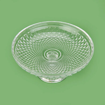 Glass Espina Ayaklı Sunumluk - Şeffaf - 19x11 cm