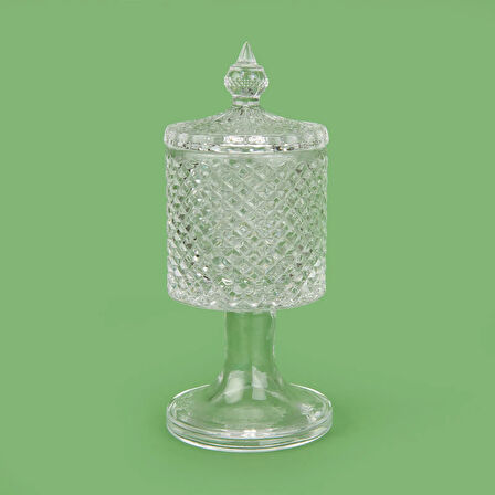 Glass Espina Kapaklı Kurabiyelik - Şeffaf - 280 ml