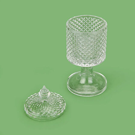 Glass Espina Kapaklı Kurabiyelik - Şeffaf - 280 ml