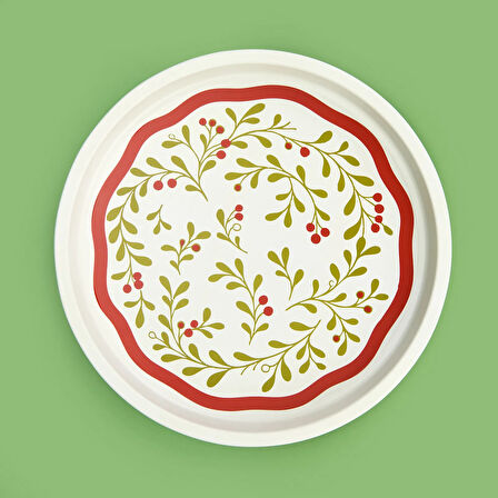 Kokina Metal Tepsi - Bej / Renkli