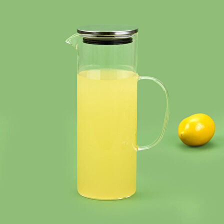 Borosilikat Cam Sürahi - Şeffaf - 1,2 lt