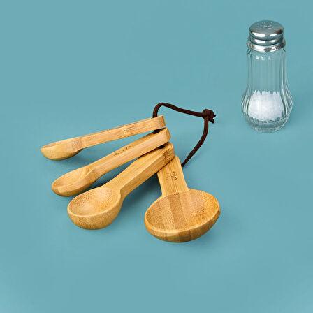 Bambu Ölçü Kaşığı Seti - Açık Kahverengi