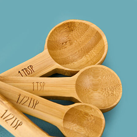 Bambu Ölçü Kaşığı Seti - Açık Kahverengi