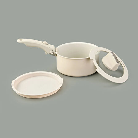Ultimate Pro 7 Parça Pişir Sakla Tencere Seti - Bej