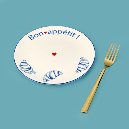 Kitchen Kruvasan Porselen Tatlı Tabağı - 19 cm