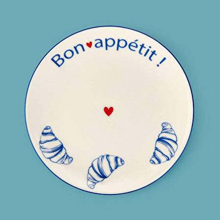 Kitchen Kruvasan Porselen Tatlı Tabağı - 19 cm